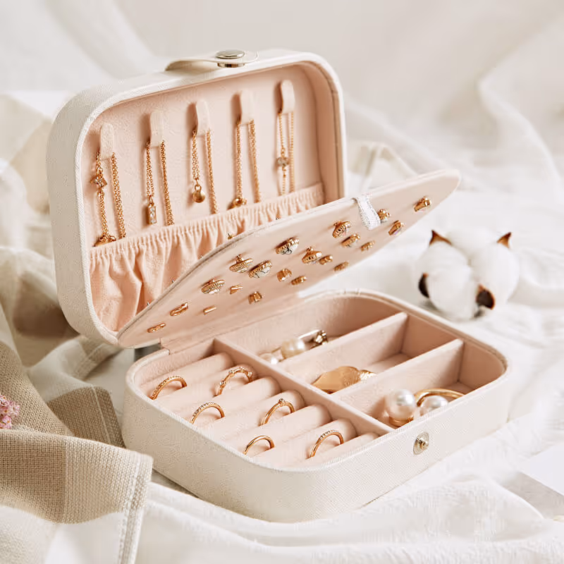 Simple Double Layer Jewelry Box