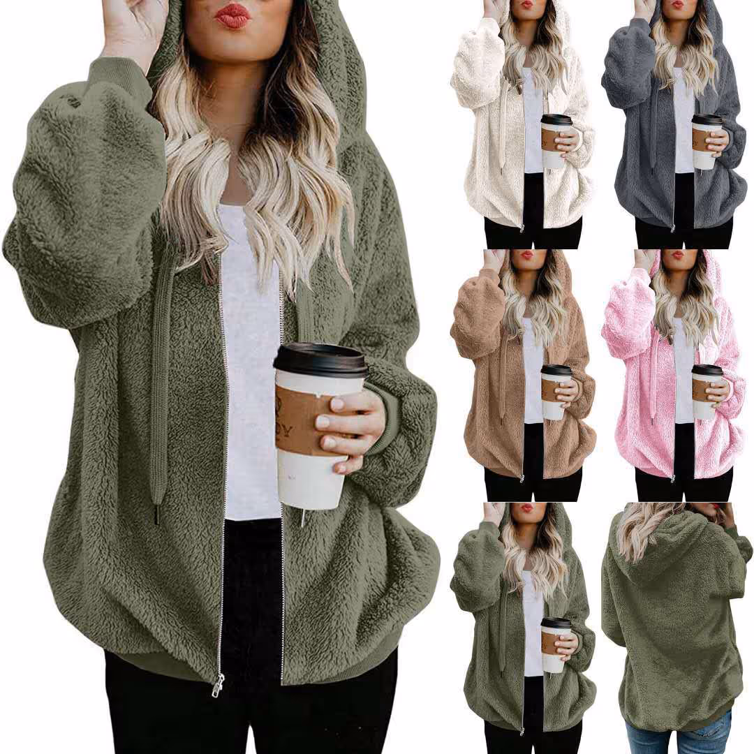 🔥New casual loose-fitting zipper cardigan jacket